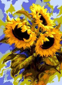 1047 Набор для вышивания 'Подсолнухи' 48х33 см