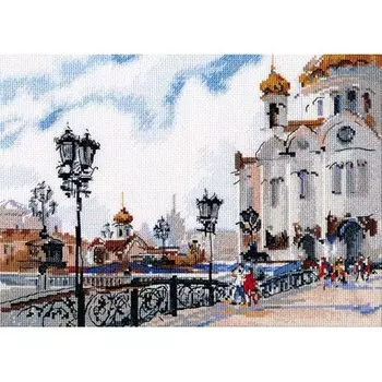 1051 Набор для вышивания ОВЕН 'На Патриаршем мосту' 27*20см