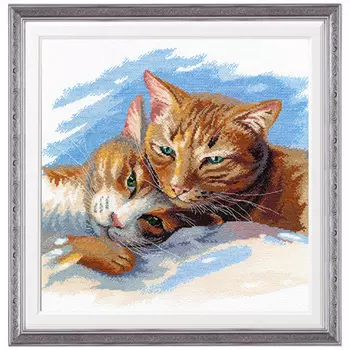 1053 Набор для вышивания ОВЕН 'Счастье рядом '30*30 см