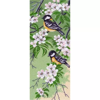 1054 Канва с рисунком 'Матренин посад' 'Весенний день', 24*47 см