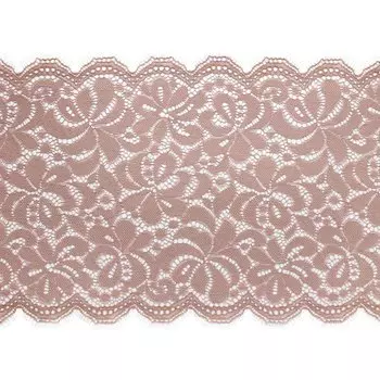 105P Кружево эластичное 16см*10м (коричневый)