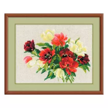 1065 Набор для вышивания Riolis 'Тюльпаны', 30*24 см