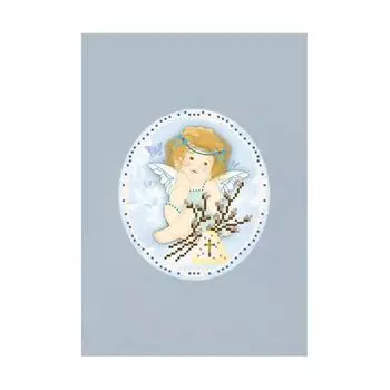 106/БП Наборы для вышивания с бисером и паспарту 'Матренин посад' 'Вестник пасхи', 20,5*30,5 см