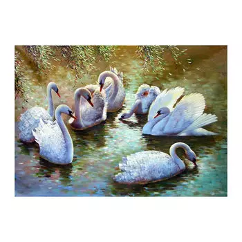 1073 Мозаика Cristal 'Лебеди', 53*41 см