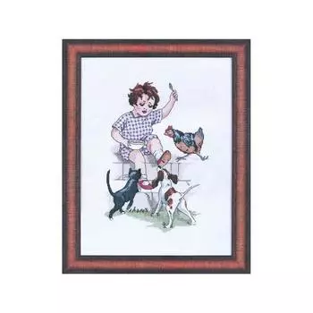 1074 Набор для вышивания Alisena 'Нужно поделится' 22*31см