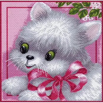 1086 Набор для вышивания 'Матренин Посад' 'Кошечка', 34*34 см