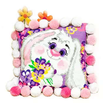 1099 Набор для вышивания Riolis 'Подушка 'Кролик', 30*30 см