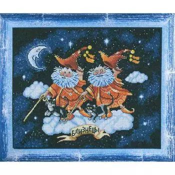 1102 Набор для вышивания Alisena 'Знаки зодиака - Близнецы', 30*23 см