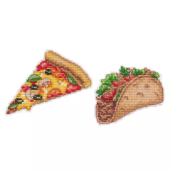 1103 Магнит на пластиковой канве ОВЕН 'Приятного аппетита — 2' 10х5 и 8х6см