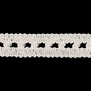 1105 Тесьма вязаная, 20 мм*9 м (белый)
