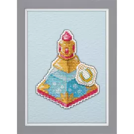 1107 Магнит на пластиковой канве ОВЕН 'Зелье удачи' 7,5х9,3см