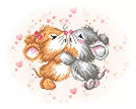 110/Б Набор для вышивания бисером 'Матренин посад' 'Обнимашки', 28*34 см