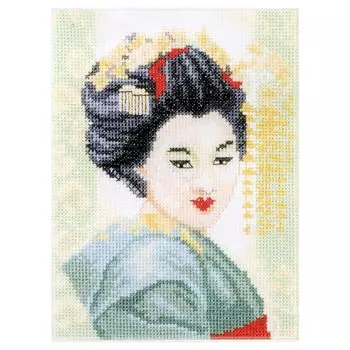 11104A Набор для вышивания LanArte 'Гейша' 14*19см