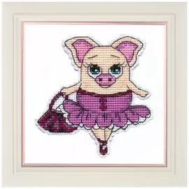 1111 Набор для вышивания ОВЕН 'Хрюня' 9х9см