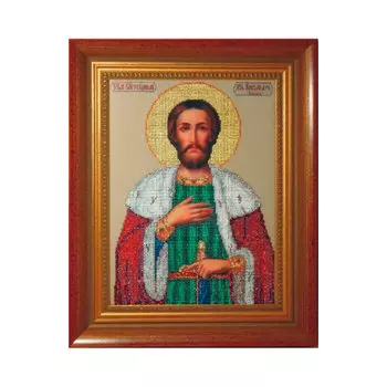 11209 Набор для вышивания бисером Краса и творчество 'Св. Александр' 33,7*24,8 см