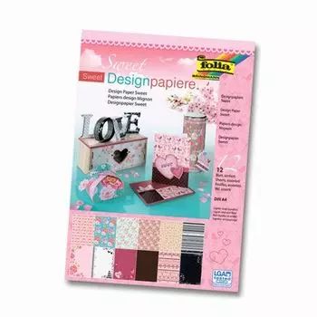 11249 Набор дизайнерского картона 'Нежность', 150 г/м², А4, упак./12 листов, Folia