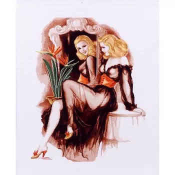 1127 Набор для вышивания Alisena 'Дама у зеркала', 38*49 см