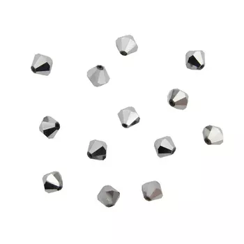 11304 Бусины стеклянные, 8 мм, упак./13 шт., Астра Premium (2-серебро)