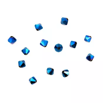 11304 Бусины стеклянные, 8 мм, упак./13 шт., Астра Premium (1-голубой)