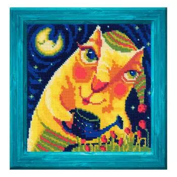 1130 Набор для вышивания Riolis 'Полуночные тюльпаны', 16*16 см