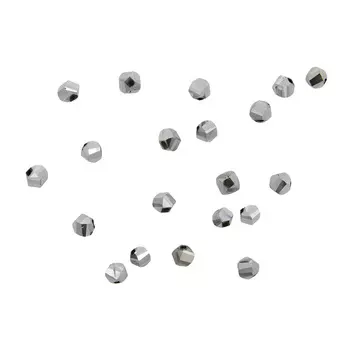 11331 Бусины стеклянные, 6 мм, упак./20 шт., Астра Premium (2-серебро)