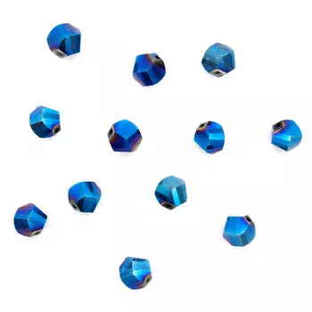 11334 Бусины стеклянные, 10 мм, упак./12 шт., Астра Premium (1-голубой)