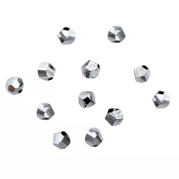 11334 Бусины стеклянные, 10 мм, упак./12 шт., Астра Premium (2-серебро)