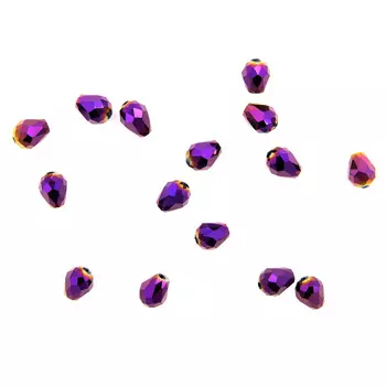 11349 Бусины стеклянные, 5*7 мм, упак./15 шт., Астра Premium (4-фиолет)