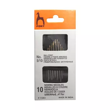 11351 Иглы для синтетич. тканей №5-10 (10 шт) PONY