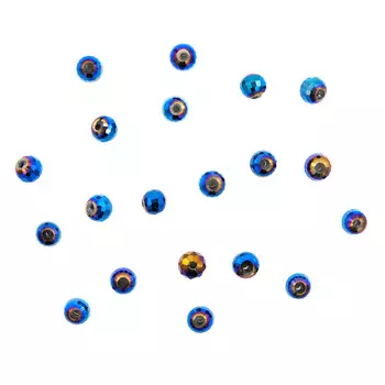 11378 Бусины стеклянные, 6 мм, упак./20 шт., Астра Premium (1-голубой)