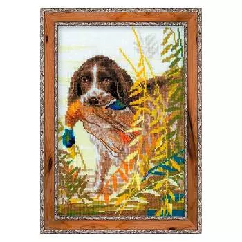 1151 Набор для вышивания Riolis 'Охота. Спаниель', 18*27 см