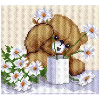 1167-1 Канва с рисунком Матренин посад 'Цветы для мамы' 21*29 см (28*37 см)