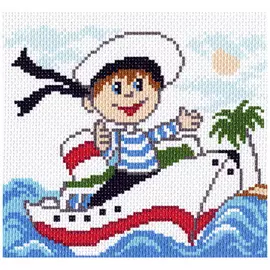 1169-1 Канва с рисунком Матренин посад 'Ромка капитан' 16*20 см (10*12 см)