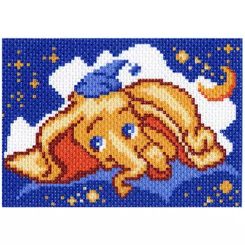 1171 Канва с рисунком Матренин посад 'Слоник мечтатель' 16*20 см (10*12 см)