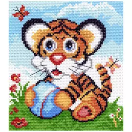 1175-1 Канва с рисунком Матренин посад 'Юный футболист' 21*29 см (28*37 см)