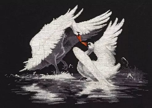 1178 Набор для вышивания Alisena 'Лебеди', 38*27 см