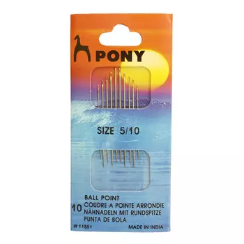 11851 Иглы для синтетич. тканей №5-10 (10 шт) PONY
