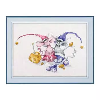 1196 Набор для вышивания ОВЕН 'Горошек и Фасолинка' 22*14см