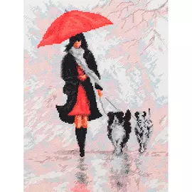 11.009 Набор для вышивания 'Палитра' 'Дама с собачками', 20*26 см