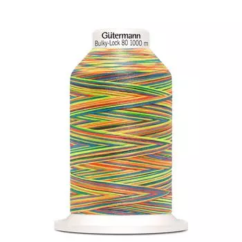 11 Нить Bulky-Lock 80 мультиколор текстурированная, 1000м, 100% п/э Gutermann 730809 (9822)