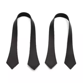 1222 Ручки для сумки 55*5,2см,уп. 2шт ,100% кожа (черный)