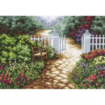 1229 Канва с рисунком Матренин посад 'Лето' 27*39см (37*49см)