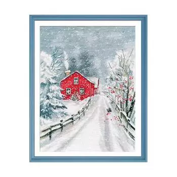 1241 Набор для вышивания ОВЕН 'Чародейка зима'20*27см