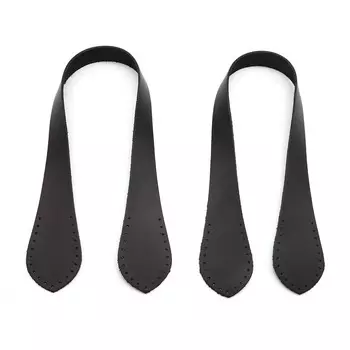 1252 Ручки для сумки 55*5,2см,уп. 2шт ,100% кожа (80 черный)