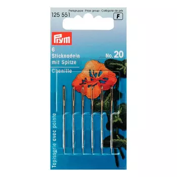 125551 Иглы вышивальные острые №20 1,00*43мм. Prym