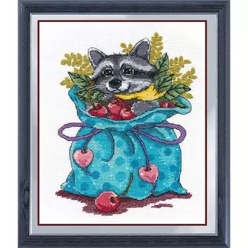 1263 Набор для вышивания ОВЕН 'Енотик-сладкоежка'19*14 см