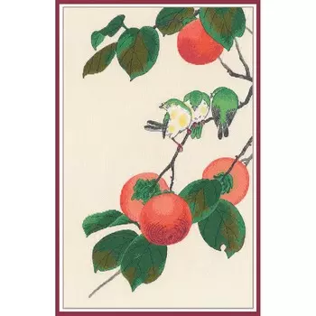 1265 Набор для вышивания ОВЕН 'Белоглазки и хурма'27*45 см