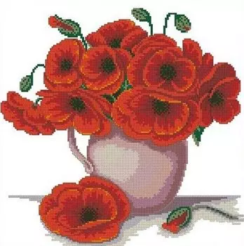 1283 Мозаика Cristal 'Букет маков', 39*39 см