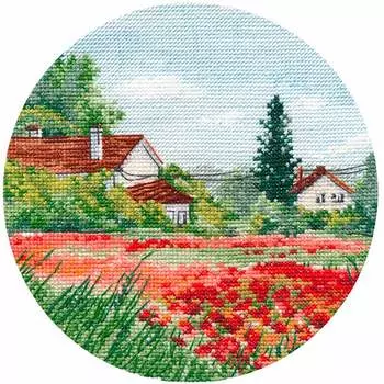 1287 Набор для вышивания ОВЕН 'Миниатюра. Маки.'15*15см