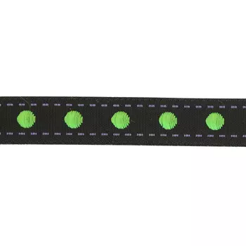 12893 Тесьма жаккардовая 12мм*10м (V3 черн/зеленый)